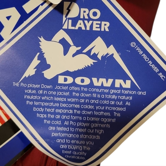 NWT NHL Colorado Avalanche Hockey Pro Down Puff Coat Red Jacket Hood Men's Large - Picture 12 of 14